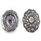 3/4" Gunmetal Geneva Stylish Classic Graphite Rhinestone Button